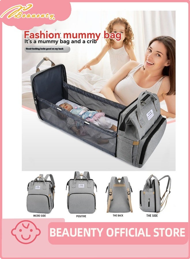 Beauenty Baby Diaper Bag Backpack, Multifunction Diapers Changing Station for Boys Girls Outdoor and Travel, Infant Shower Gifts, Large Capacity, Oxford - Image 1