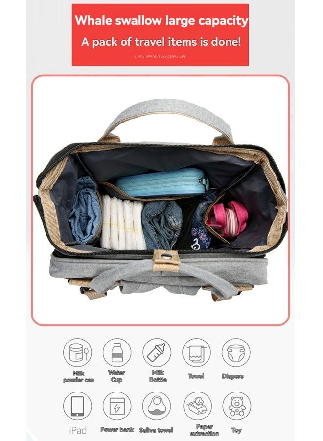 Beauenty Baby Diaper Bag Backpack, Multifunction Diapers Changing Station for Boys Girls Outdoor and Travel, Infant Shower Gifts, Large Capacity, Oxford - Image 4