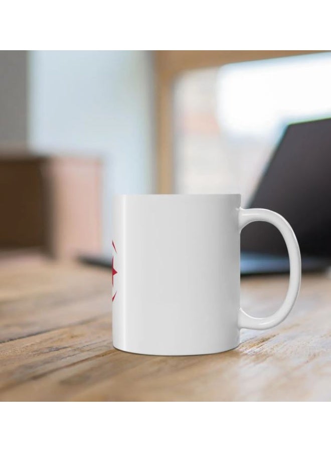 RYN White Ceramic Coffee Mug with Algeria Country Flag Design - Image 3