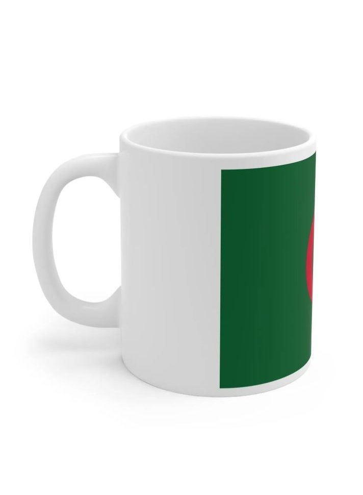 RYN White Ceramic Coffee Mug with Algeria Country Flag Design - Image 2