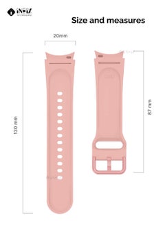INEIX Silicone Replacement Strap For Samsung Galaxy Watch Active 40mm  Light Pink  - Image 4