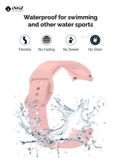 INEIX Silicone Replacement Strap For Samsung Galaxy Watch Active 40mm  Light Pink  - Image 5
