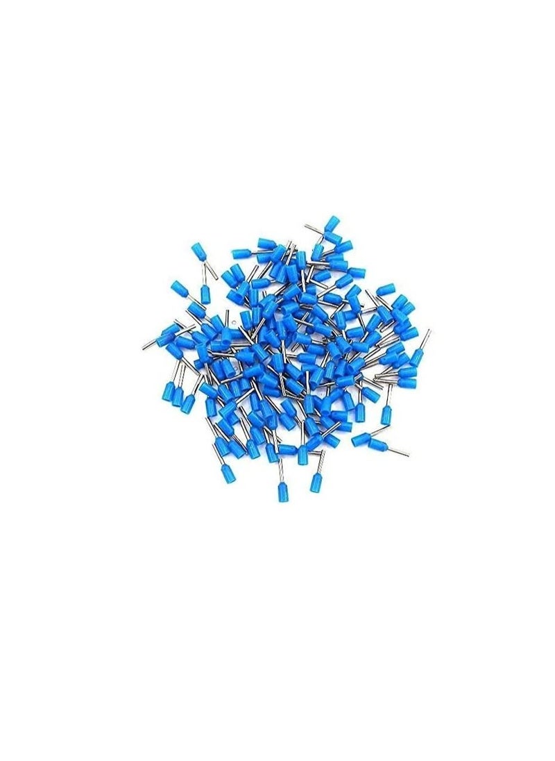 Generic Insulated Ferrules Terminal Block Cord End Wire Tubular Connector, Electrical Crimp Cable Lugs, Terminal Cable Crimp Cable Sleeve for Wire Connection (Pack of 100) (0.75mm - E7508, Blue)  - Image 1