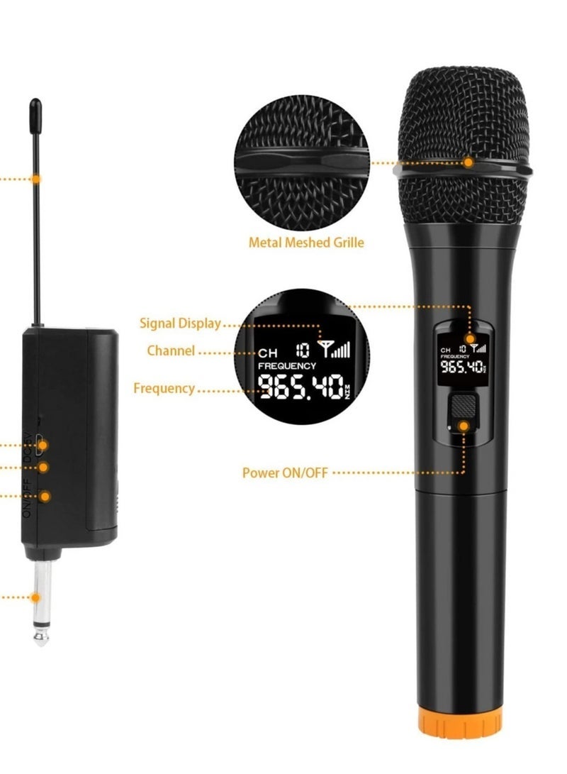 Gravity 2 pack Wireless Unidirectional Microphone HAndheld Mic With Receiver 1/4 Output For Conference/Weddings - Image 1