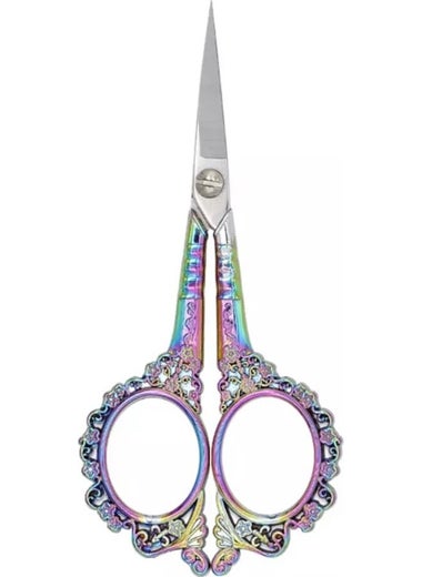 Ozan Tuhafiye Ozan Haberdashery Floral Patterned Vintage Sewing Embroidery Promise Engagement Scissors 