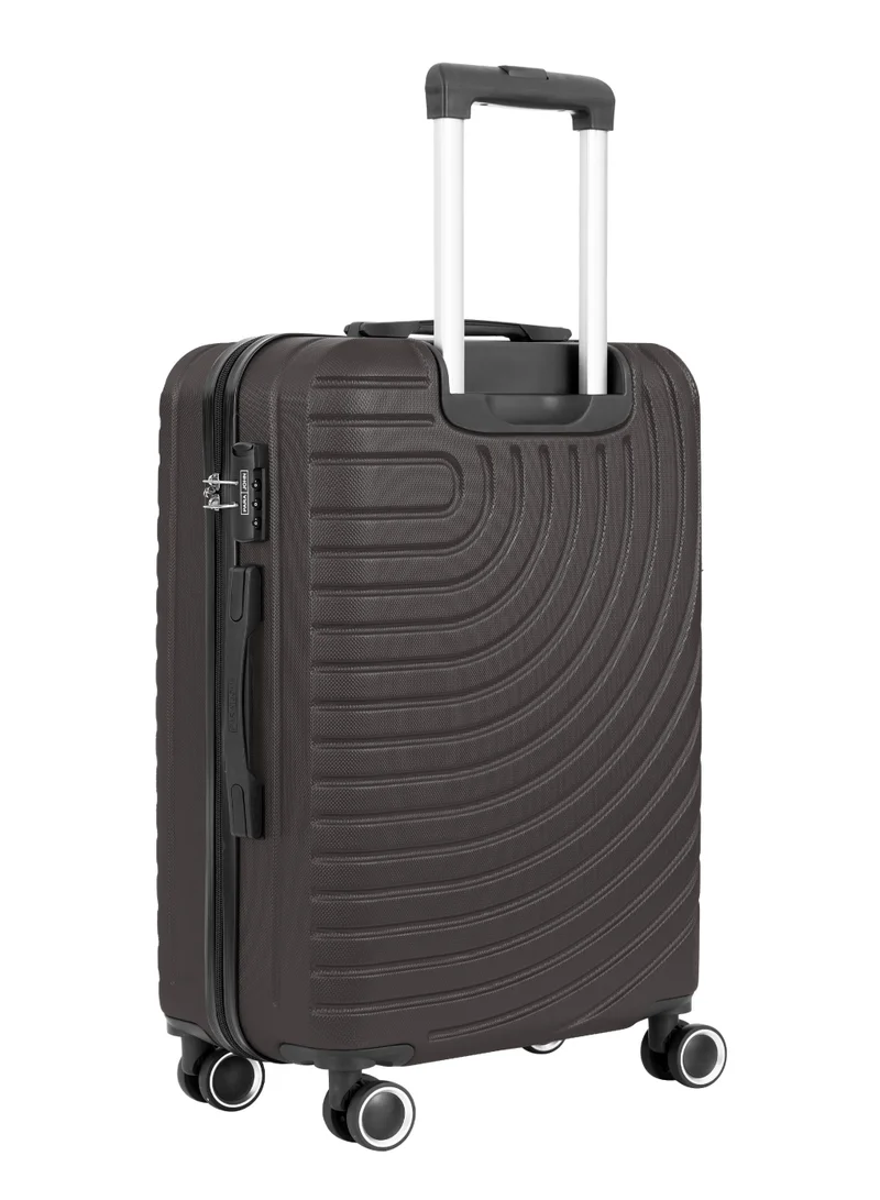 Parajohn Grey Circles Series Set of 3 Luggage | Lightweight Small 10KG, Medium 20KG & Large 30KG ABS 4 Wheels Trolley Hardsided Travel Suitcase - Grey  | Best Price UAE