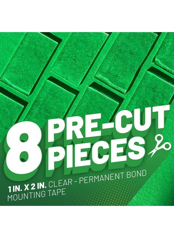 KRAZY Tape Clear Double Sided Mounting Tape, 2 Sided Tape, 2 Inch Adhesive Strips (Pack Of 8 Pre-Cut Pieces)  - Image 2