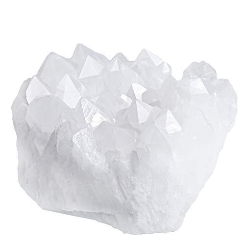Amogeeli Natural Raw Rock Crystal Geode Cluster Specimen Office Home Decor, Mineral Stone for Collection - Image 1