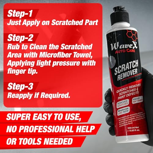 Wavex Car Scratch Remover 350ml | Scratch Remover for Car Paint, Removes Paint Transfer, restores like New | Scratch Remover for Bike - Image 4