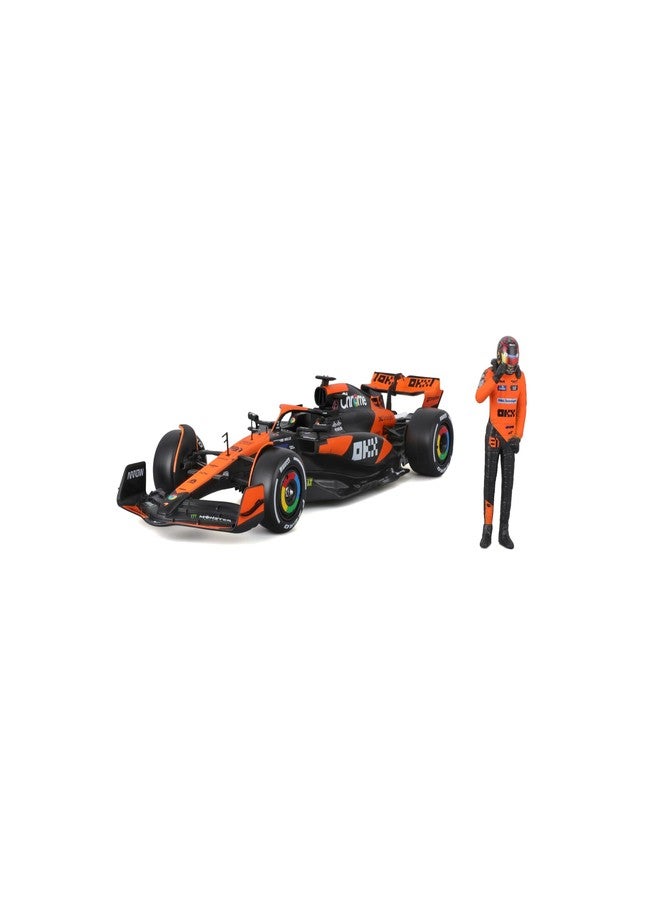 بوراجو Bburago 1:24 2024 Race McLaren MCL38 مع الشكل، Piastri #81 - Image 1