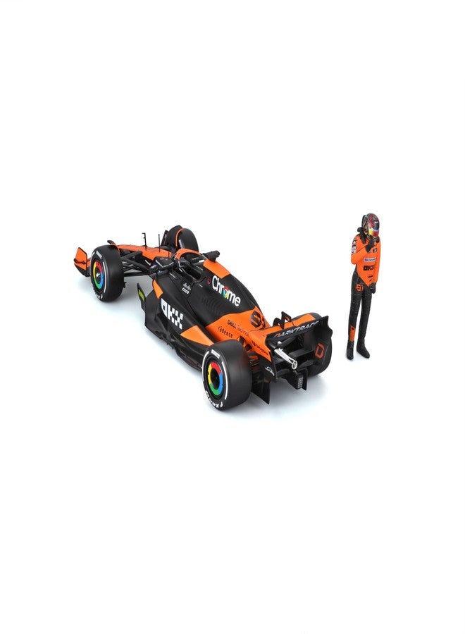 بوراجو Bburago 1:24 2024 Race McLaren MCL38 مع الشكل، Piastri #81 - Image 3