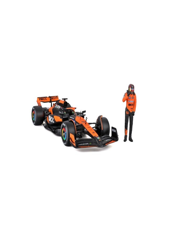 بوراجو Bburago 1:24 2024 Race McLaren MCL38 مع الشكل، Piastri #81 - Image 2