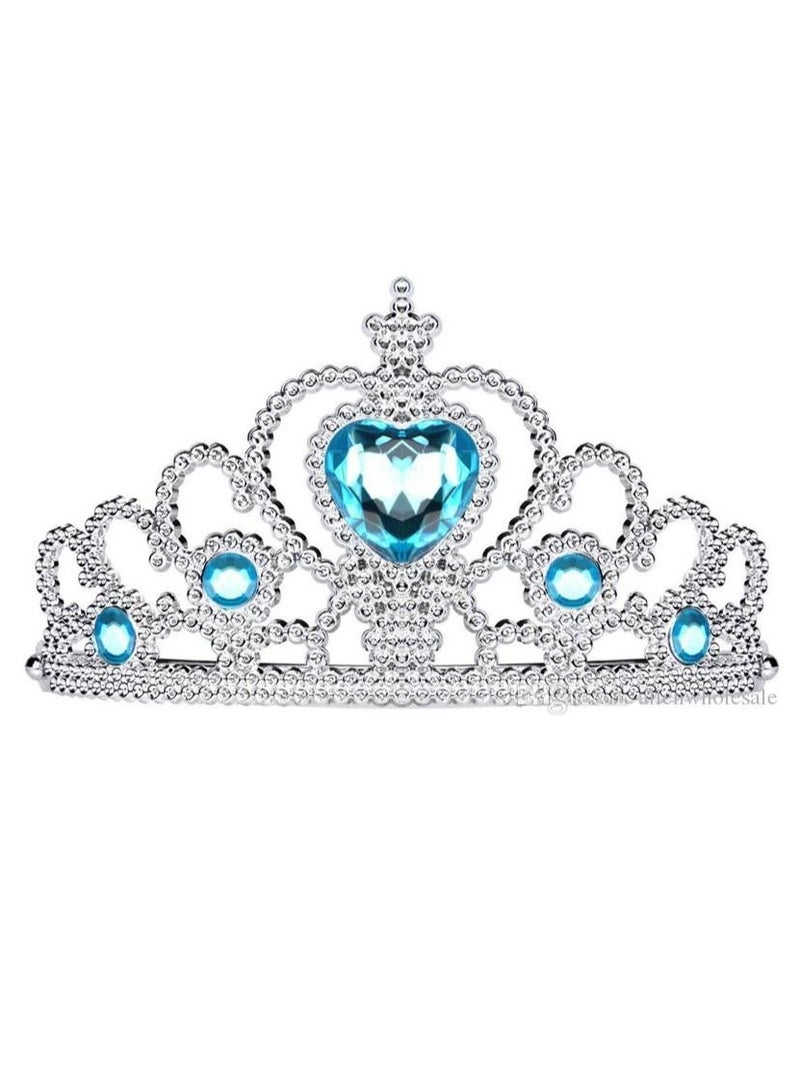 Princess Dress Up Party Accessories for Princess Costume, Jewelry Toys Girl Toys for Girls Crown Earring Necklace Wand Crown Set of 5, for Children's Day Gift, Birthday Favors  - Image 2