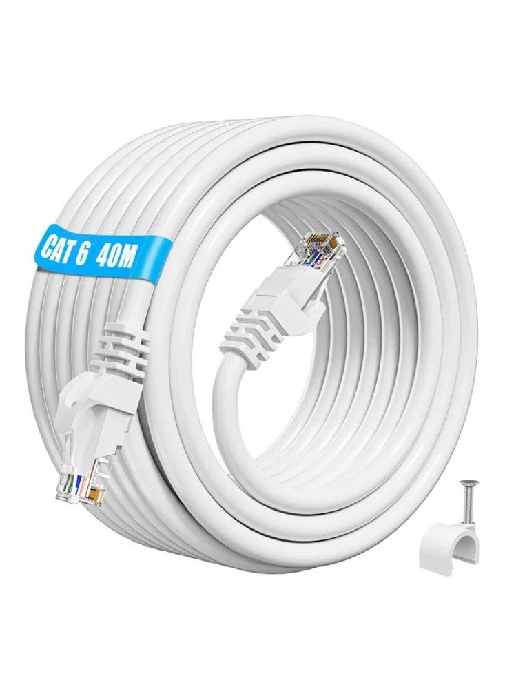 CAT CAT6 Ethernet Cable Gigabit Network 1000Mbps High Speed RJ45 Compatible with Laptop, PC, PS5, PS4, TV, Modem, Router, Switch, 40M  - Image 2