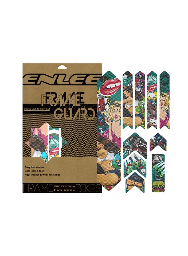 Enlee Mountain Bike Sticker Guard, Scratch-Resistant Waterproof Protection Film - 3M Rhino Skin Wrap