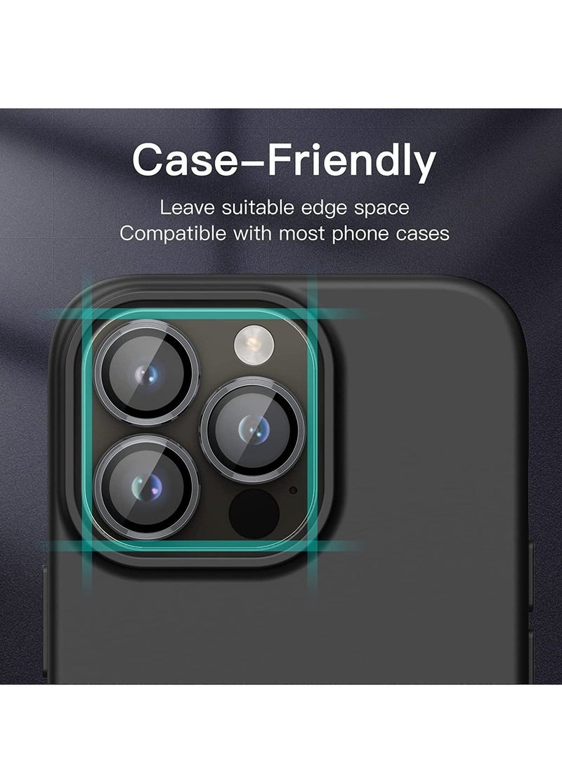 Raxoom Camera Lens Protector for iPhone 14 Pro 6.1-Inch and iPhone 14 Pro Max 6.7-Inch, 9H Tempered Glass Metal Individual Ring Cover, HD Clear - Image 5