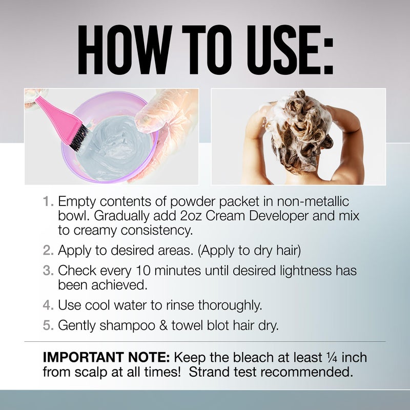 Punky Colour Lightning Fast 40 Volume Hair Bleach Kit - At-Home Lightening & Toning, Vibrant Hair Dye for Women - Image 5