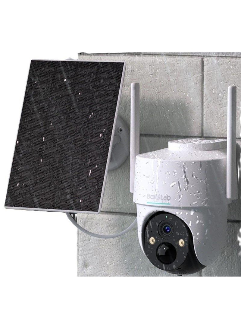 Botslab كاميرا أمان شمسية خارجية بدقة 2K 3MP بيضاء - Image 2