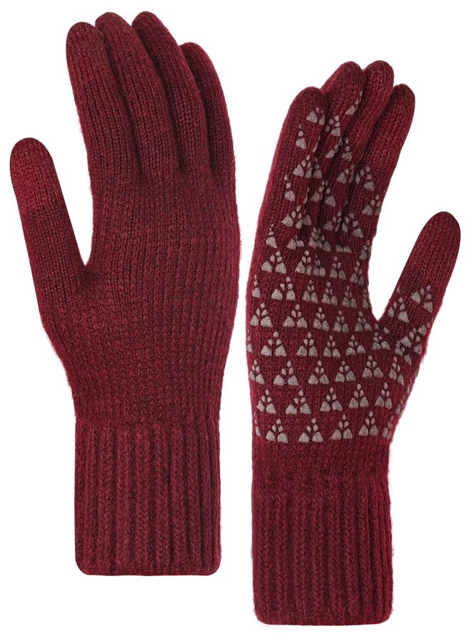 Vgogfly Winter Knit Gloves Warm Full Fingers Men Women with Upgraded Touch Screen - Anti-Slip Glove Fleece Lined - Image 1