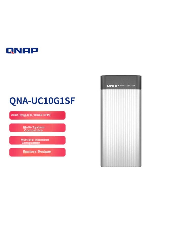 Qnap Qna-uc10g1sf Usb 4 Type-c To 10gbe Sfp+ Network Converter Thunderbolt™ 3/4 Port - Image 1