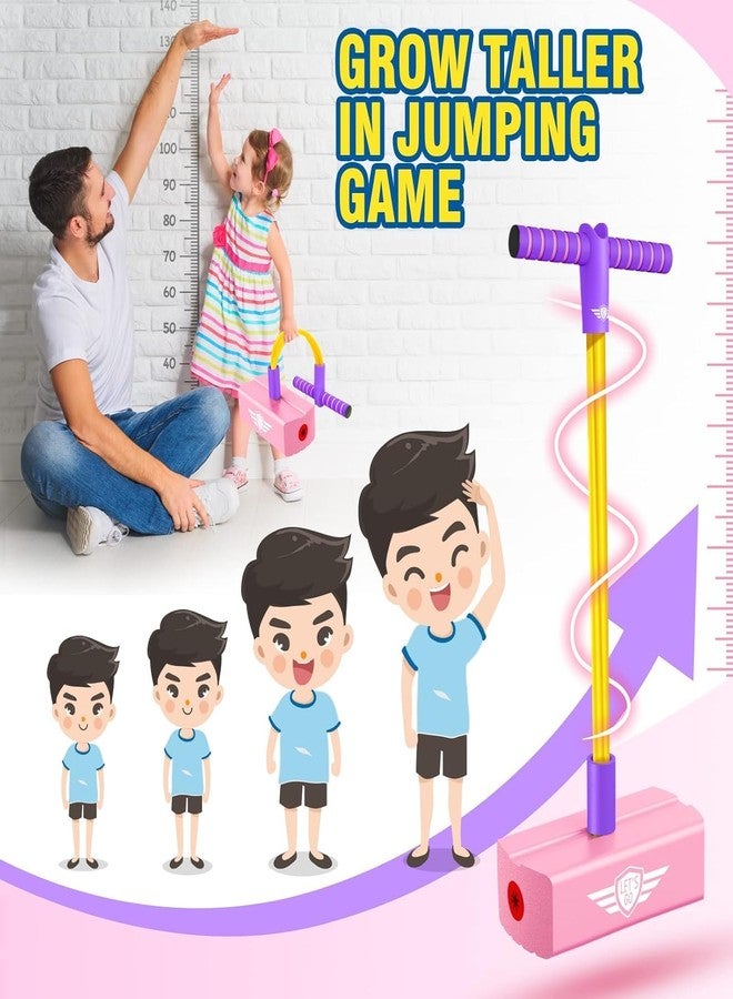 AMIRATE Kids Pogo Jumper Fun and Safe Pogo Stick for Toddlers, Durable Foam Bungee Jumping Stick Makes Squeaky Sounds Improves Balance, Bouncing Toy for Ages 3 and up Holds up to 250lbs - Multicolor - Image 3