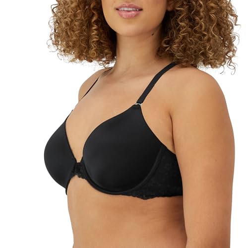 Maidenform womens One Fab Fit Full Coverage Lightly Padded Racerback Underwire T-shirt 07112 Bra, Black, 40DD US - Image 2