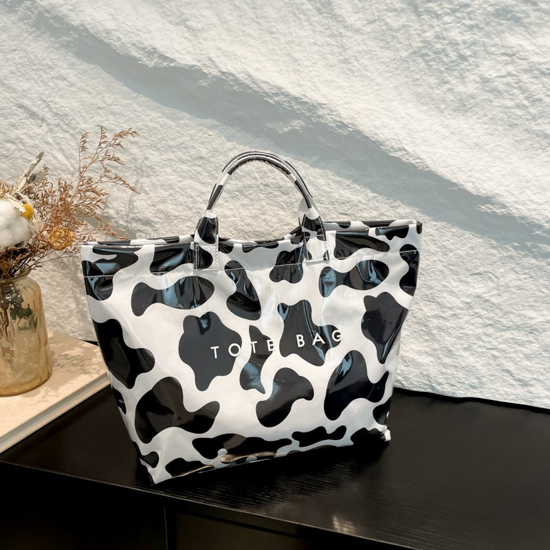South Korea Vintage Fashionable Leopard Print Portable Tote Bag Women'S Simple All-Match Large Capacity Shoulder Bag - Image 2