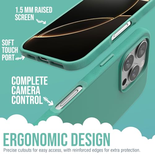 Smartish® iPhone 16 Pro Magnetic Case - Gripmunk Compatible with MagSafe [Lightweight + Protective] Slim & Thin Grip Cover with Microfiber Lining for Apple iPhone 16 Pro - So Jaded - Image 3