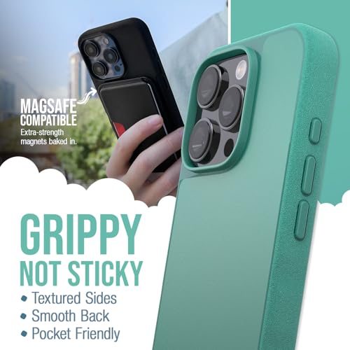Smartish® iPhone 16 Pro Magnetic Case - Gripmunk Compatible with MagSafe [Lightweight + Protective] Slim & Thin Grip Cover with Microfiber Lining for Apple iPhone 16 Pro - So Jaded - Image 2