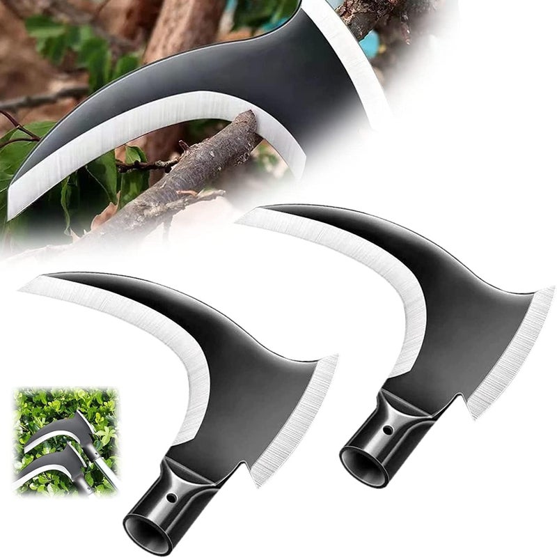 comfrt High Manganese Steel Double Scythe - Sickle for Outdoor Mowing Grass - Agricultural Weeding Scythe for Cutting Vines, Pruning Trees, Cutting Bamboo, Chopping Wood, Harvesting Rice (2PC) - Image 3