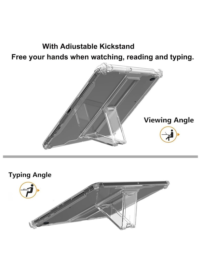 Transparent Stand Case for iPad 7/8/9 (10.2-Inch) 2021/2020/2019 Model, 9th/8th/7th Generation) Case Shockproof,Thin Slim Anti-Yellowing Bumper, Kickstand Cover, with Pencil Holder - Clear - Image 5
