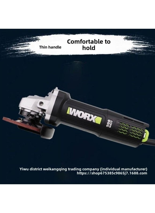 Generic Wicks Angle Grinder WU800X Grinder Fine Handle Cutting Grinding Polishing Small Waist WU900 High Power-Color:WU900X Rear Switch 900w-original Free 4 Pairs Of Carbon Brushes  - Image 3