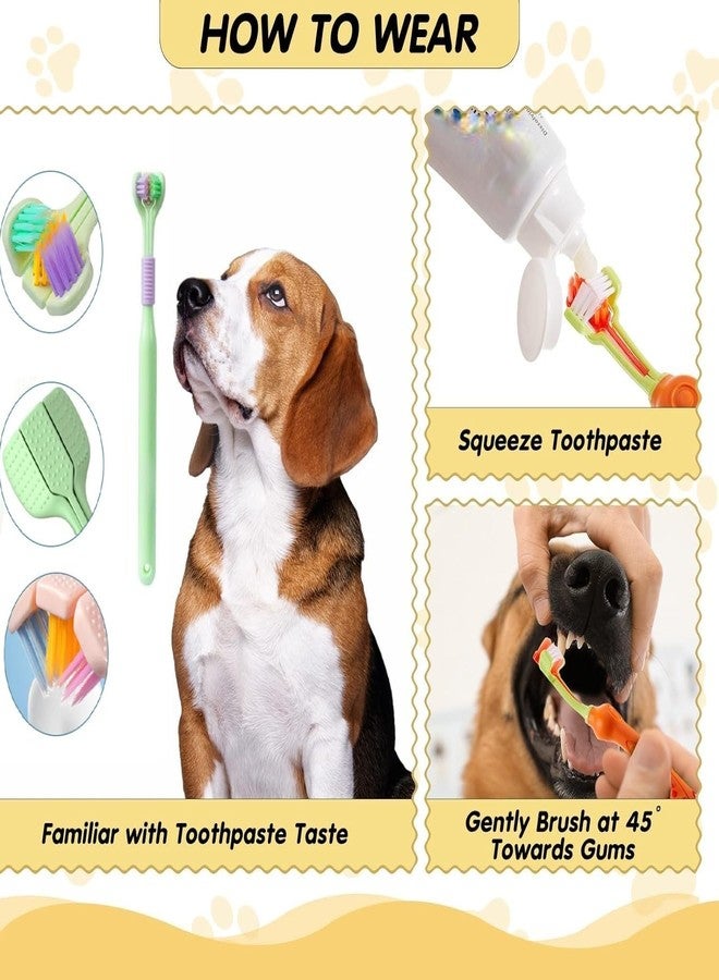 SHOPONIL Three Sided & Double Finger Dog Toothbrush, Cat Toothbrush, Pet Cleaning Set Soft Bristles for Easy Dental Care Toothbrush Suitable for Large to Small Dogs Cats and Pets - Image 2