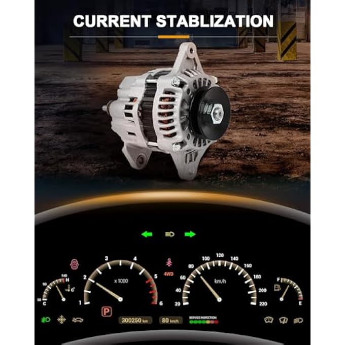 ROADFAR Alternator Compatible for for Nissan for CPJ 1994-2001 All H20 Engine,for Nissan for KAH 1994-2001 All H20 Engine,for Nissan for KAP 1994-2001 All H20 Engine, Replace 12136 - Image 3