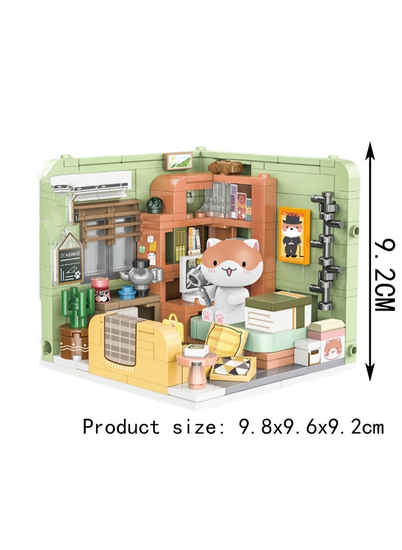 Generic - 258pcs Mahua'S Room, A Group Of Cat Series Assembly Model Ornaments Building Blocks Toys, Children'S Educational Game Gifts - Image 1
