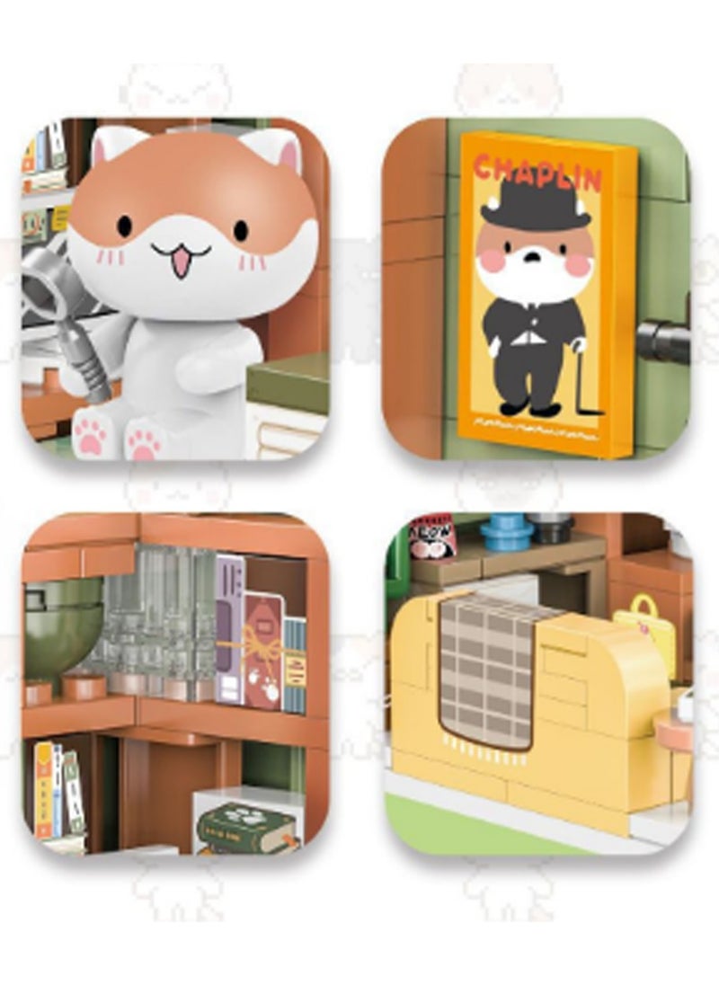 Generic - 258pcs Mahua'S Room, A Group Of Cat Series Assembly Model Ornaments Building Blocks Toys, Children'S Educational Game Gifts - Image 1