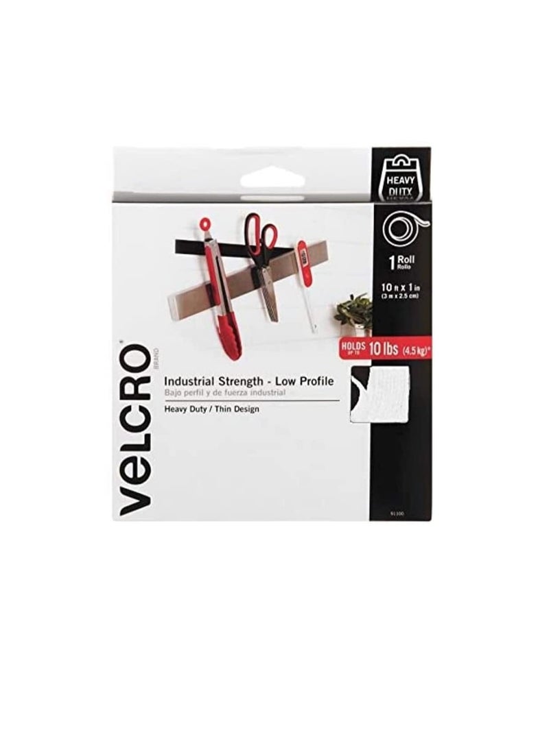 فيلكرو عصا الفيلكرو الصناعية شديدة التحمل على شريط أبيض 3 متر × 1 بوصة تحمل حتى 4.5 كجم - Image 2