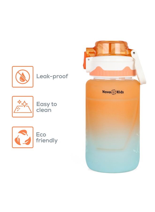 Nova kids Water Bottle With Straw 550 ML - Orange - Image 4