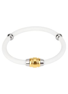 Gold Ring - White Silicone Men's 20.5CM