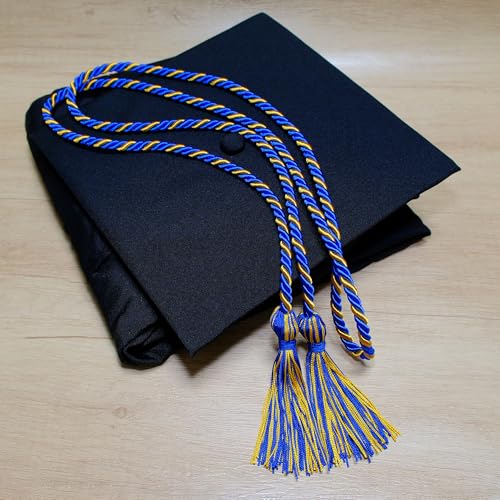 UIALECG Graduation Honor Cords, 68" Long (Royal Blue/Gold) - Image 2