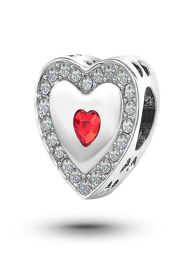 KunBead Silver Heart I Love You Mom Daughter Birthday Graduation Sale Cheap Family Bead Charms for Bracelets Necklaces - Image 4