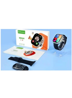 Smart Berry SM401 Smart Watch with 4G SIM Card, Camera, Two Straps, Super AMOLED Screen, Latest Version (Black)