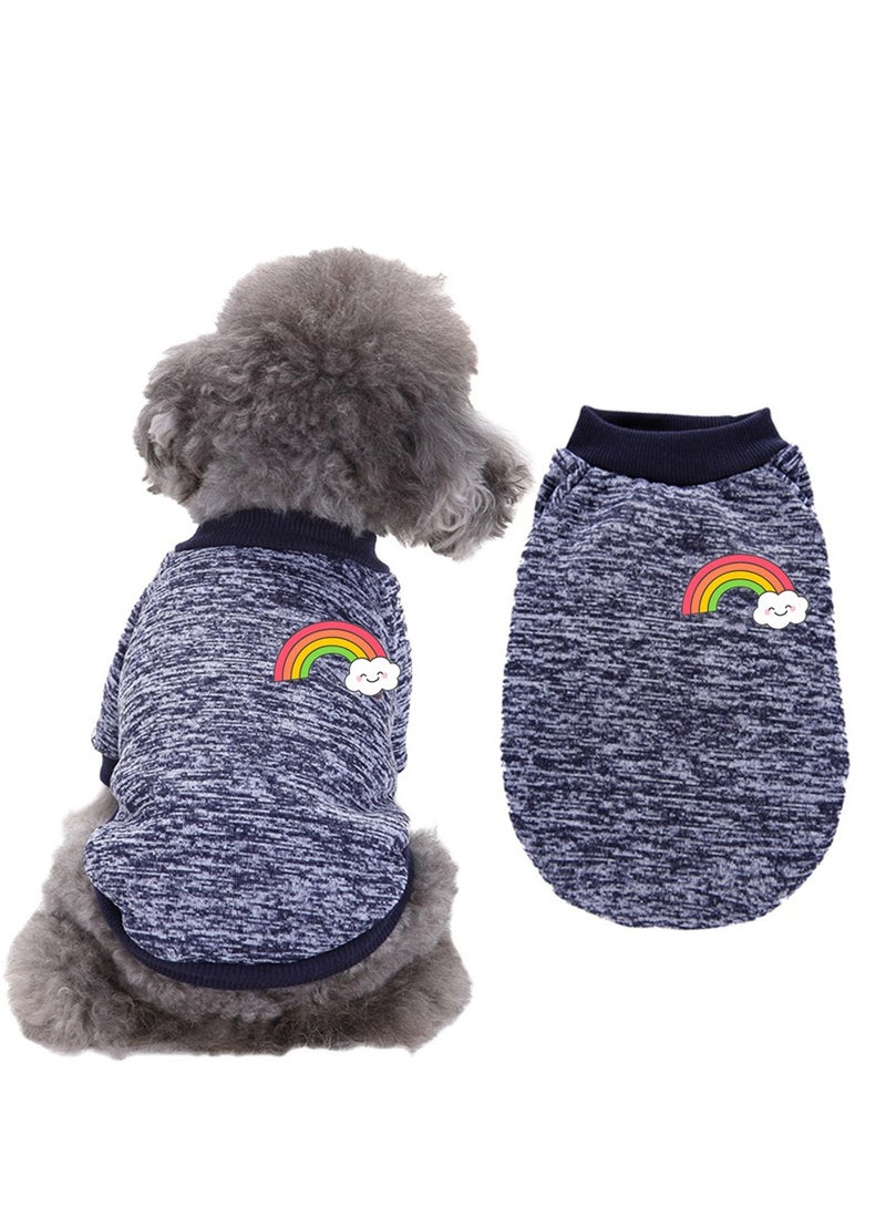 Loquat Squality Pet Dog T-shirt Clothing Autumn And Winter Nave Blue - Image 2