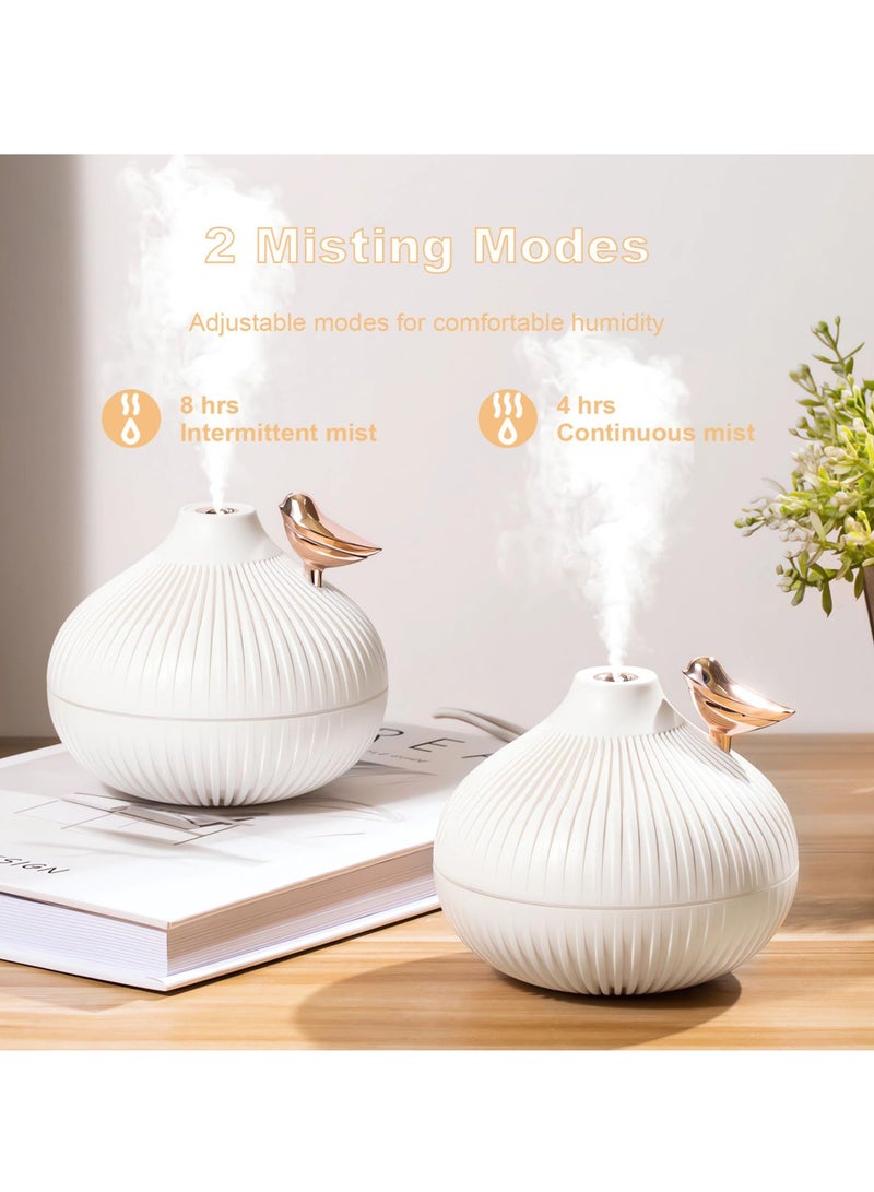 Excefore Mini Humidifier for Bedroom, Small Cool Mist Humidifier, Auto Shut-Off, 2 Mist Modes, Suitable for Home, Baby Bedroom, Office (White) - Image 4