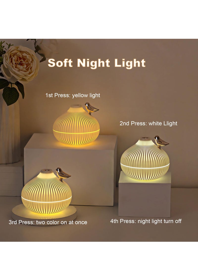 Excefore Mini Humidifier for Bedroom, Small Cool Mist Humidifier, Auto Shut-Off, 2 Mist Modes, Suitable for Home, Baby Bedroom, Office (White) - Image 5