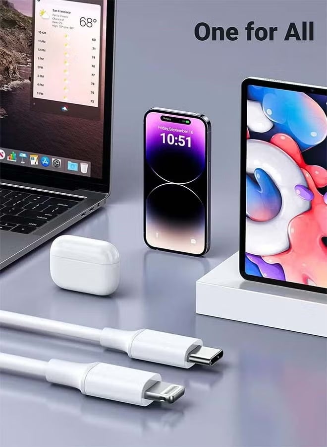 iPhone Charger Cable 1M[MFi Certified] USB C to Lightning Cable Fast Charging Power Delivery PD 20W iPhone Charging Cable for iPhone 14/14 Pro/14 Plus/14 Pro Max, iPad Pro, iPhone 8-13 All Series - Image 3