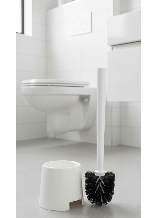 أيكيا فرشاة المرحاض مع حامل - مجموعة تنظيف الحمام الأنيقة، بتصميم متين وصحي لسهولة تنظيف المرحاض وتخزينه - Image 2
