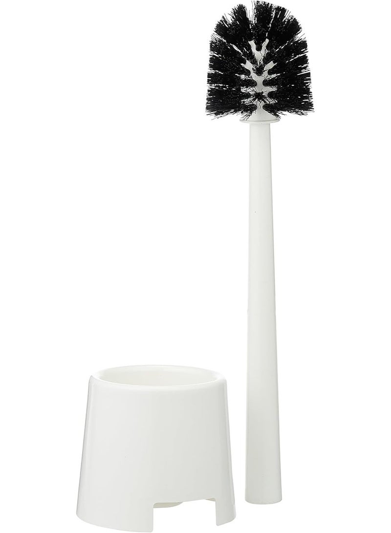 أيكيا فرشاة المرحاض مع حامل - مجموعة تنظيف الحمام الأنيقة، بتصميم متين وصحي لسهولة تنظيف المرحاض وتخزينه - Image 1