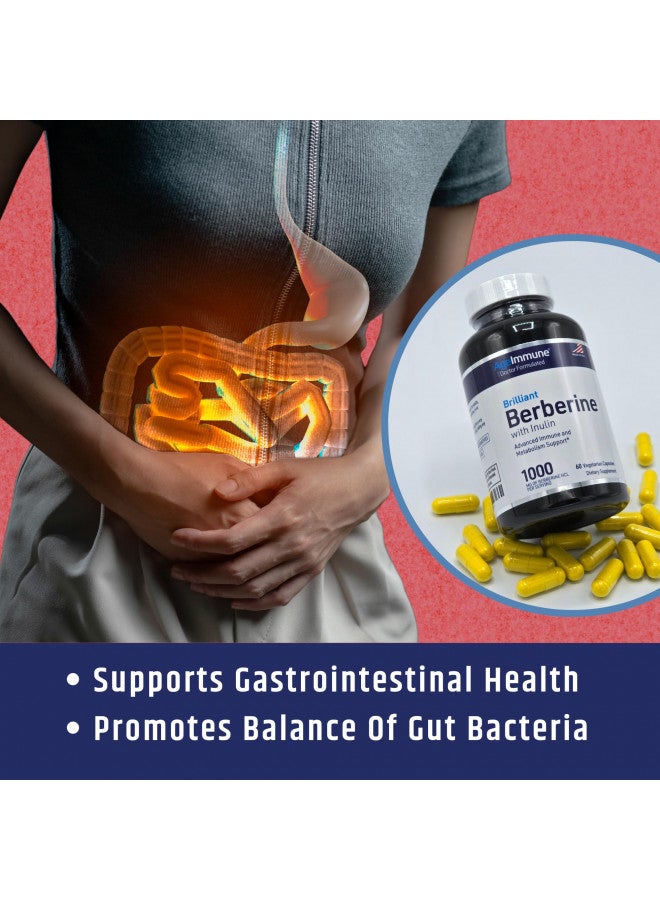 AgeImmune Ageimmune Berberine 1000Mg Supplement Complex   Each Capsule Contains Berberine 500Mg and Inuin 5Mg For High Absorption. - Image 1