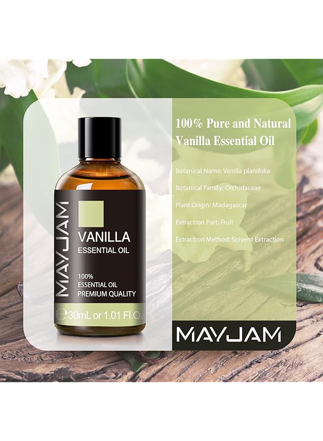 erorex Vanilla Essential Oil 30Ml 1.01Fl.Oz Premium Vanilla Oils For Aromatherapy Diffuser Soap Making Candle Making Long Lasting Scents - Image 3
